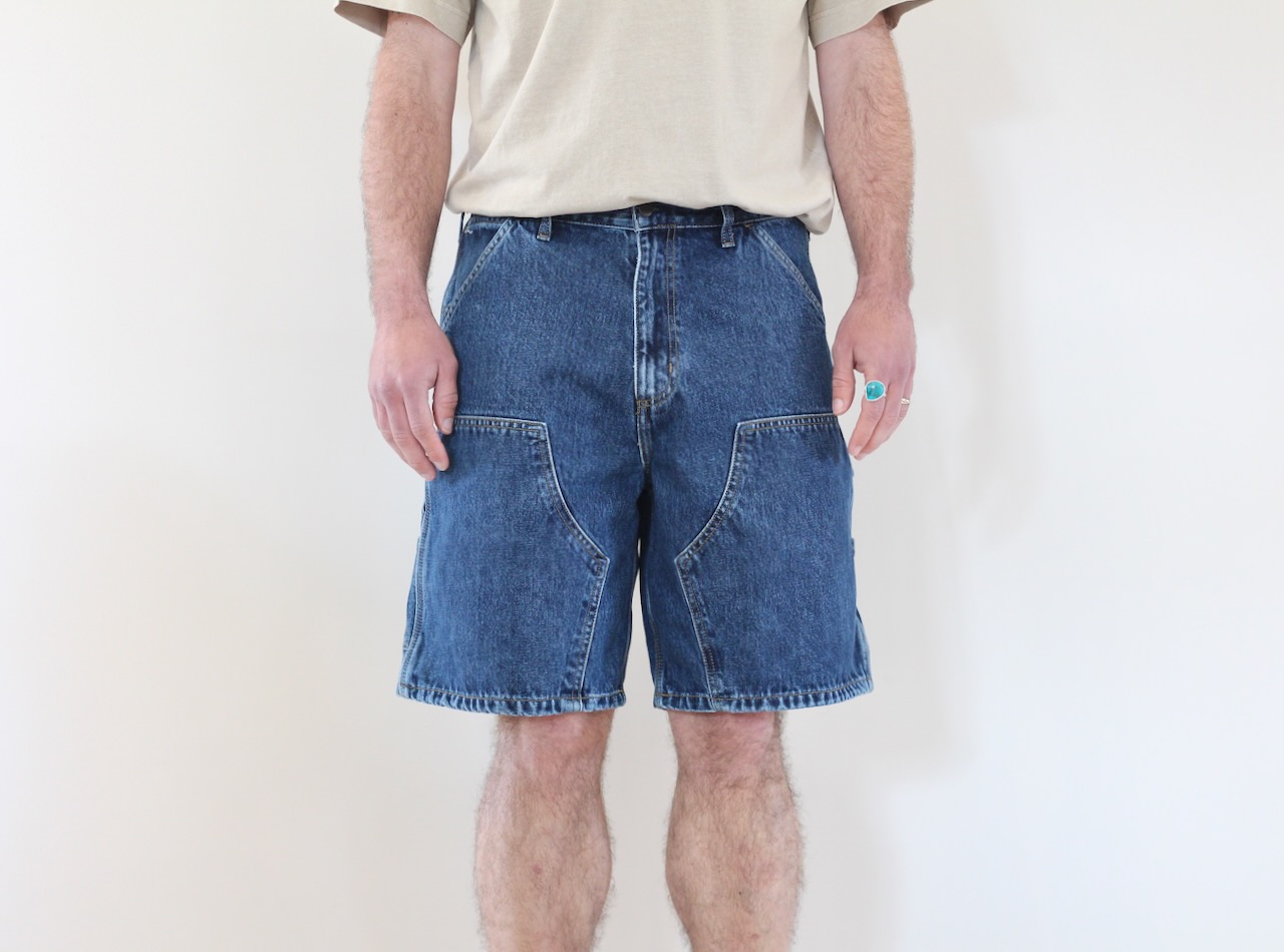 Carhartt Wip Double Knee Short Blue Stone Washed