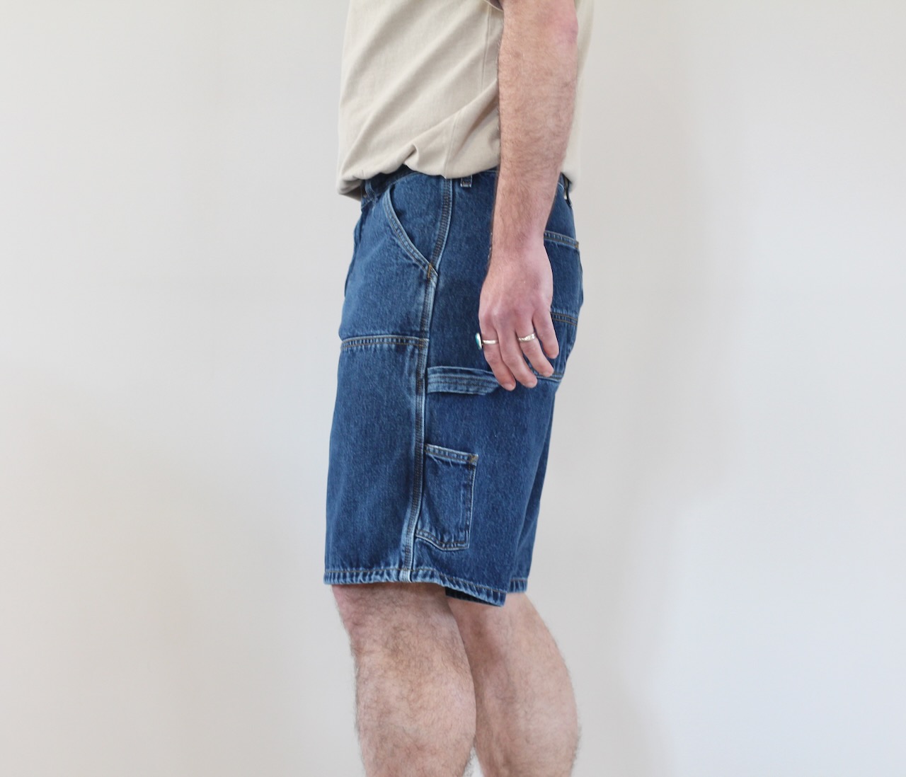 Carhartt Wip Double Knee Short Blue Stone Washed