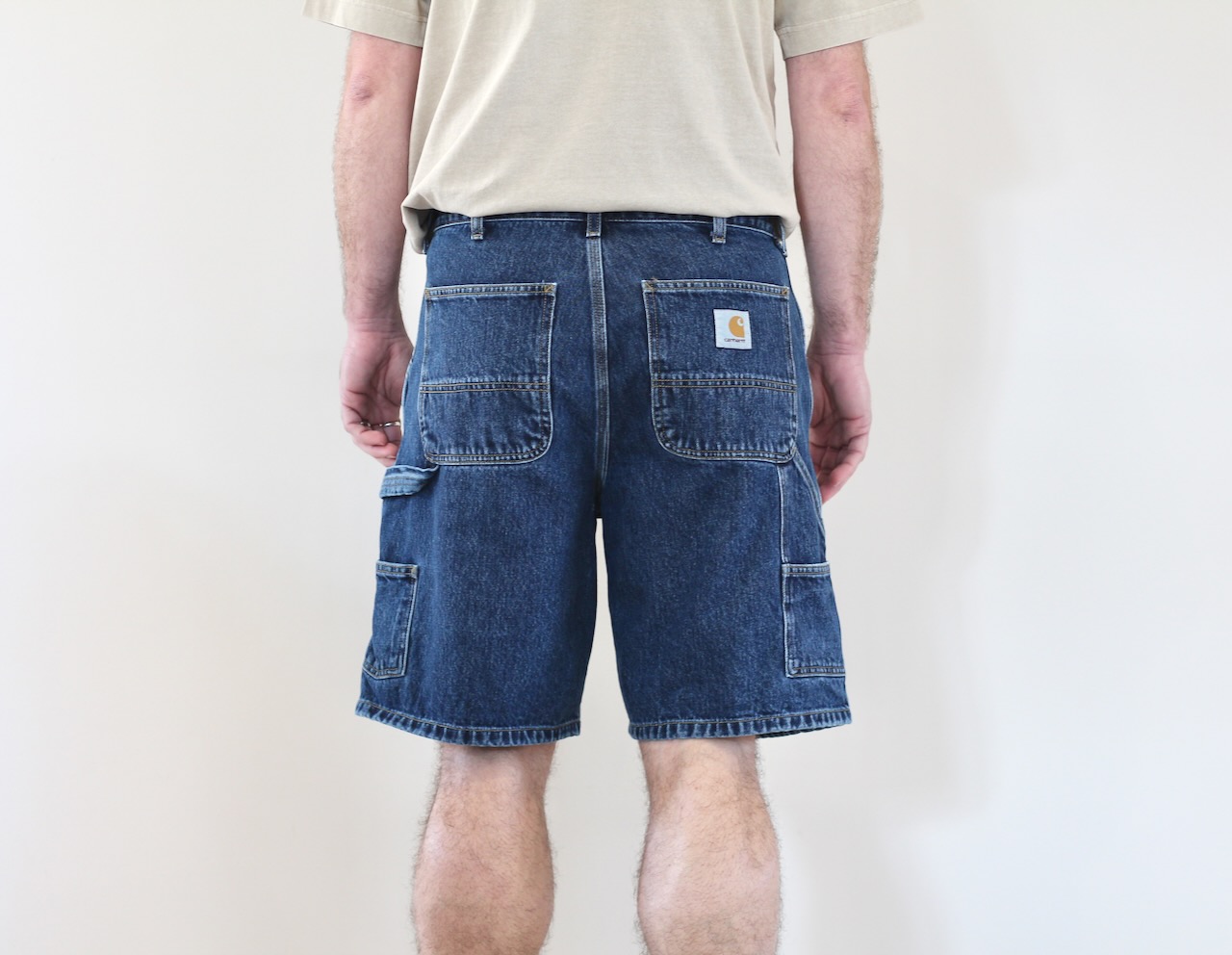 Carhartt Wip Double Knee Short Blue Stone Washed