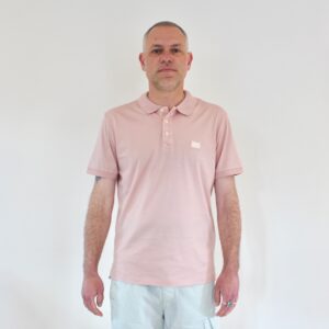 Cp Company Polo en jersey mercerisé misty rose