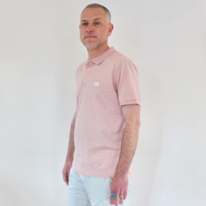 Cp Company Polo en jersey mercerisé misty rose