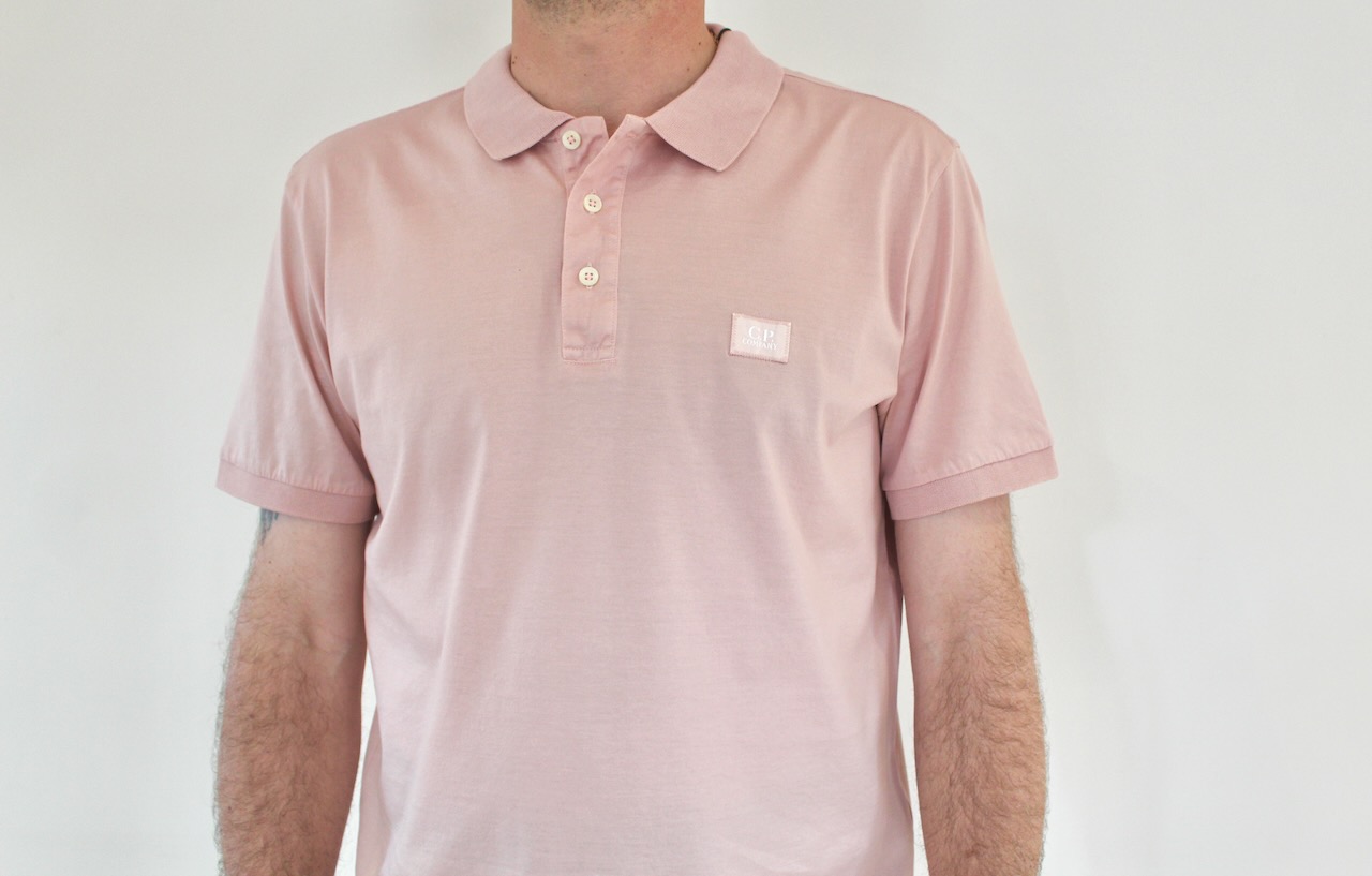 Cp Company Polo en jersey mercerisé misty rose