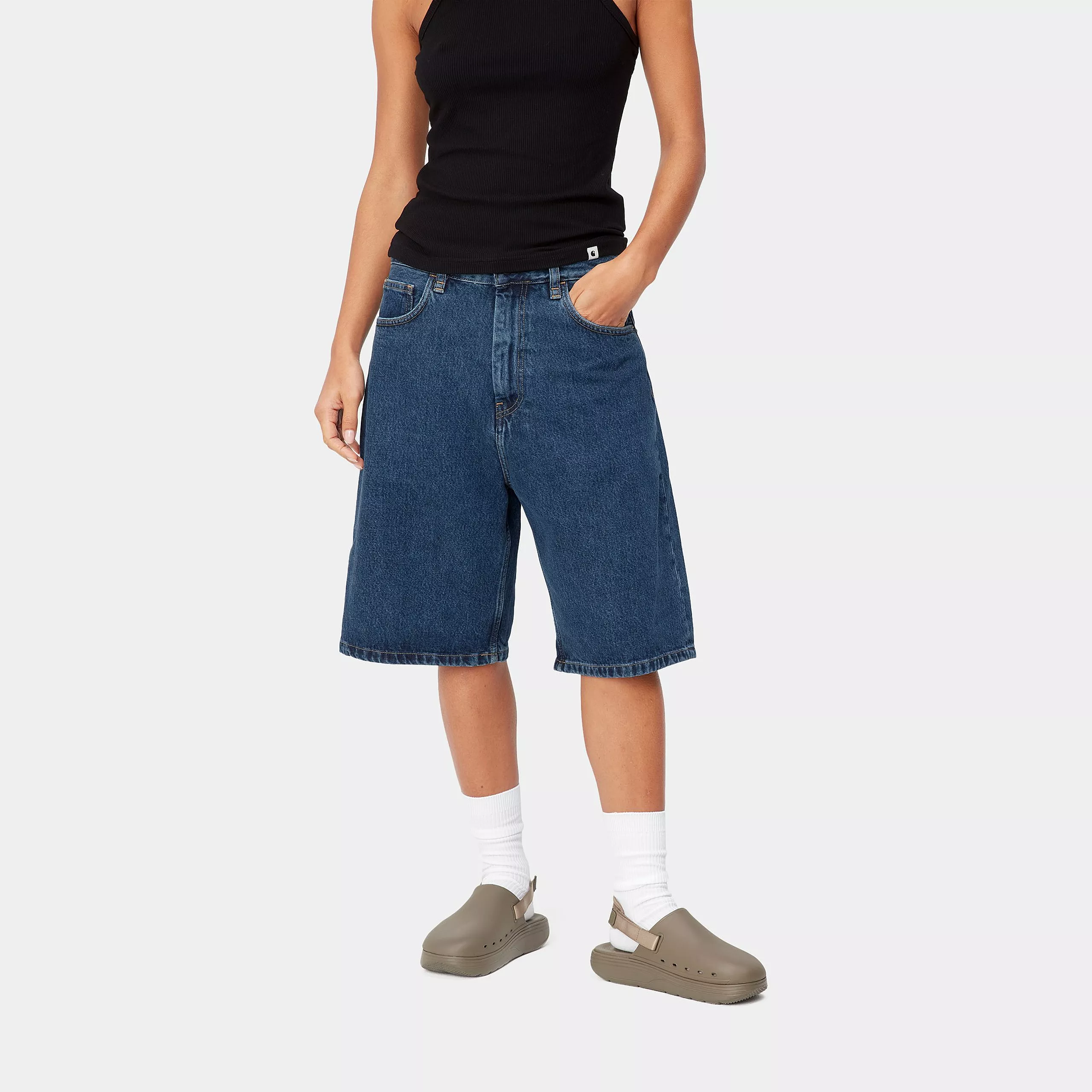 Carhartt Wip W' Brandon short blue stone washed