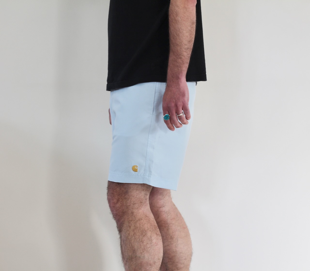 Carhartt Wip Chase Swim Trunks Air Sky Gold