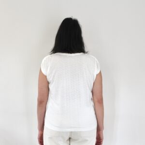 Sessun T-shirt Sixto jacquard Fleur de sel