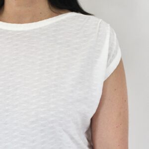 Sessun T-shirt Sixto jacquard Fleur de sel