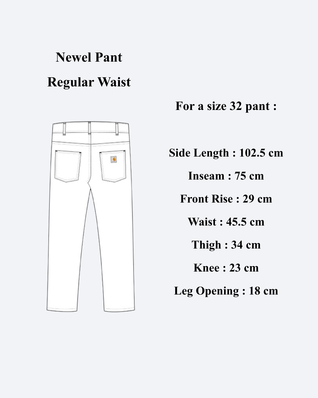 Newel Pant Blue Stone Bleached