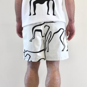 By Parra Yoga Walks swim short white