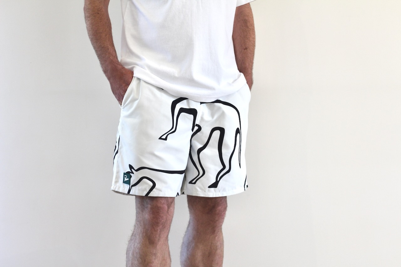 By Parra Yoga Walks swim short white