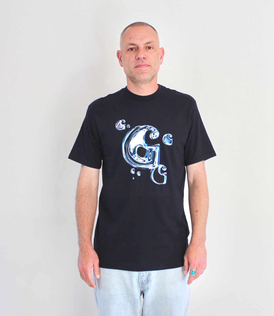Carhartt Wip Solar Chrome C-logo T-shirt Dark Navy