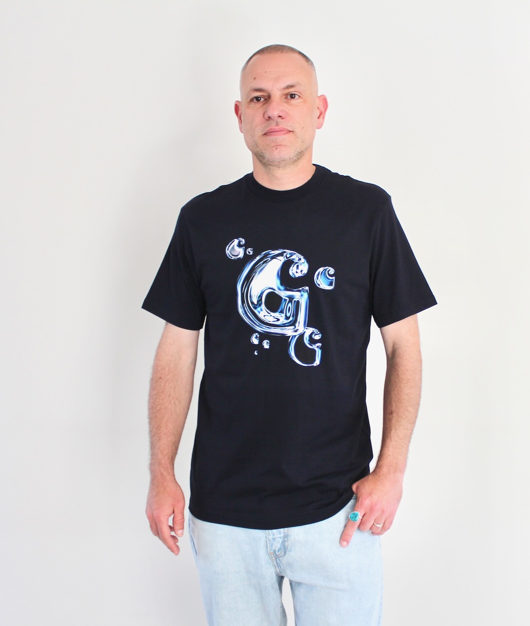 Carhartt Wip Solar Chrome C-logo T-shirt Dark Navy