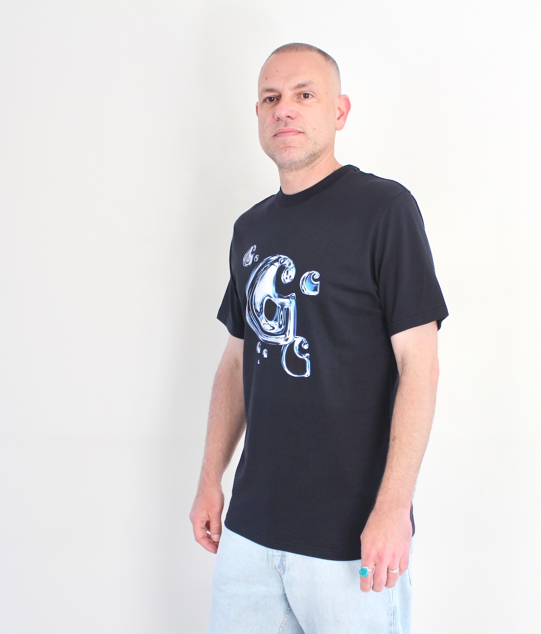 Carhartt Wip Solar Chrome C-logo T-shirt Dark Navy