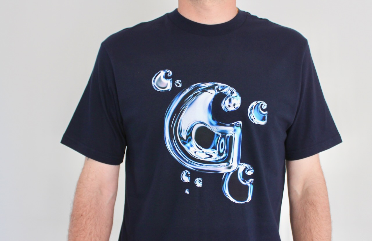 Carhartt Wip Solar Chrome C-logo T-shirt Dark Navy