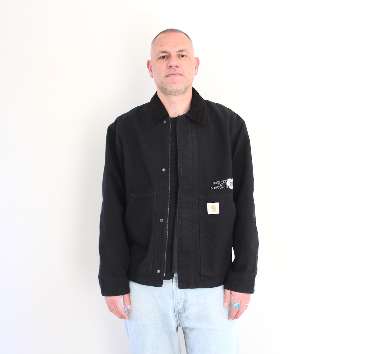 Carhartt Wip OG Arcan Graphic Jacket Black Heavy Stone wash