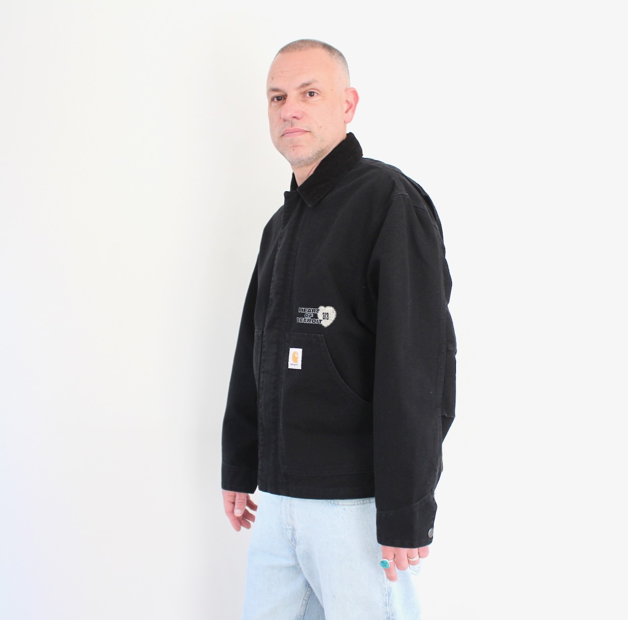 Carhartt Wip OG Arcan Graphic Jacket Black Heavy Stone wash