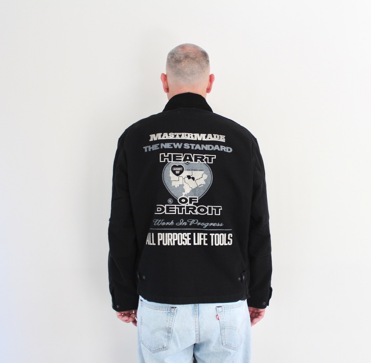 Carhartt Wip OG Arcan Graphic Jacket Black Heavy Stone wash