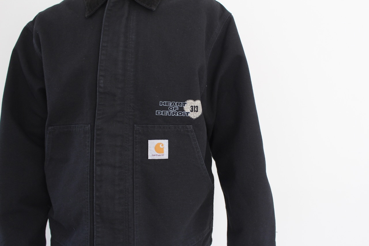 Carhartt Wip OG Arcan Graphic Jacket Black Heavy Stone wash