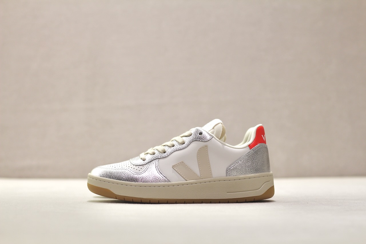 Veja V10 Prime Leather White Pierre Silver