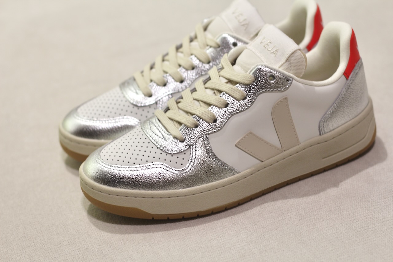 Veja V10 Prime Leather White Pierre Silver