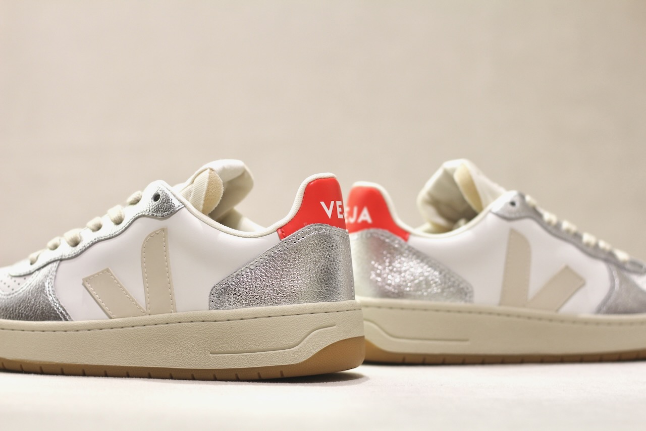Veja V10 Prime Leather White Pierre Silver