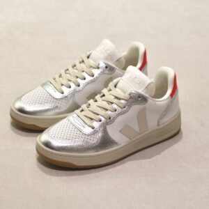 Veja V10 Prime Leather White Pierre Silver