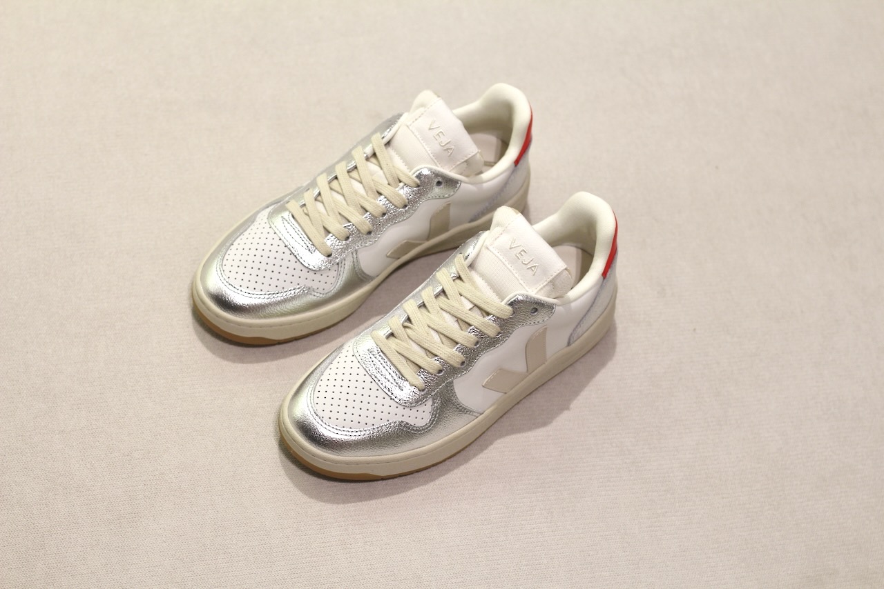 Veja V10 Prime Leather White Pierre Silver