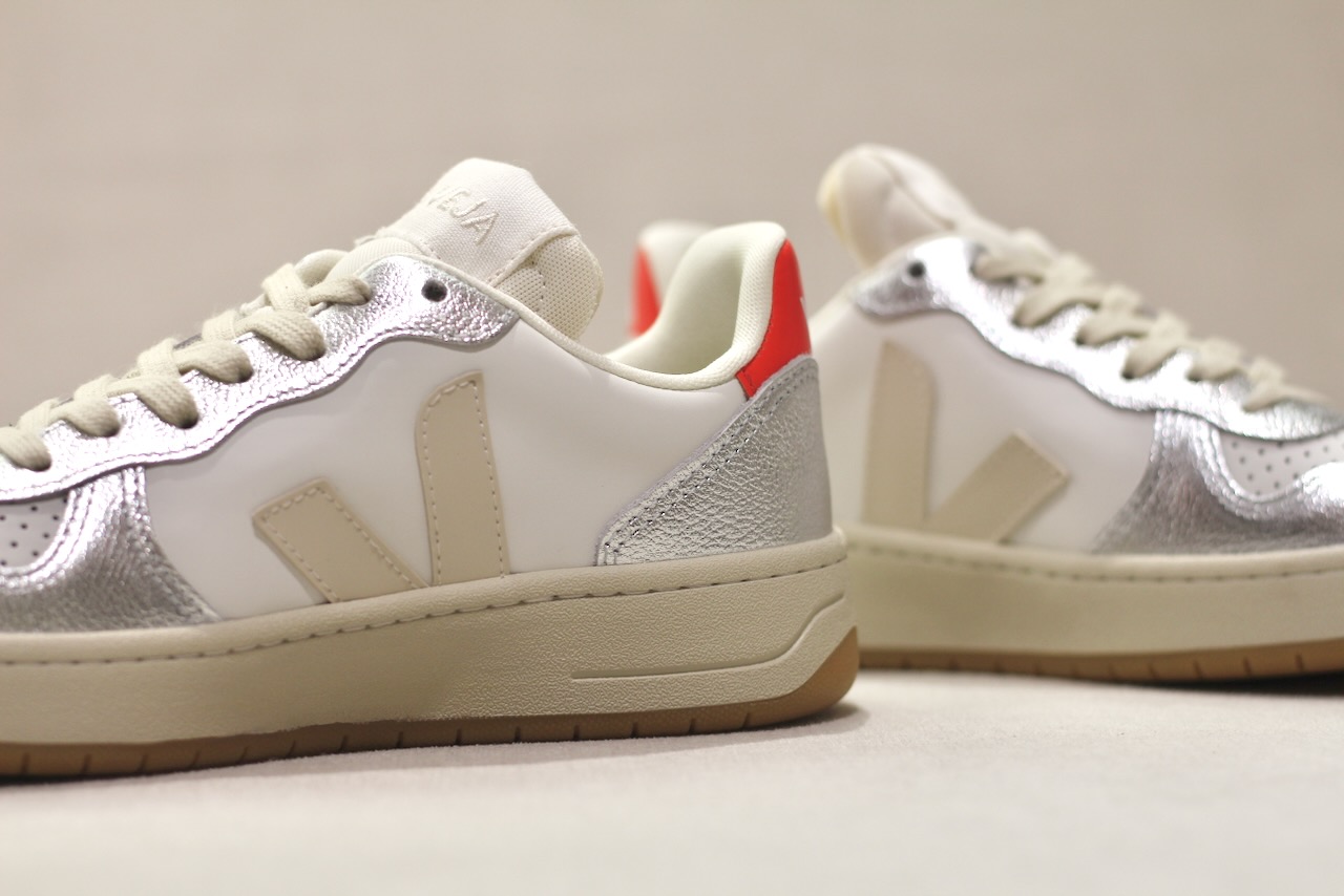 Veja V10 Prime Leather White Pierre Silver