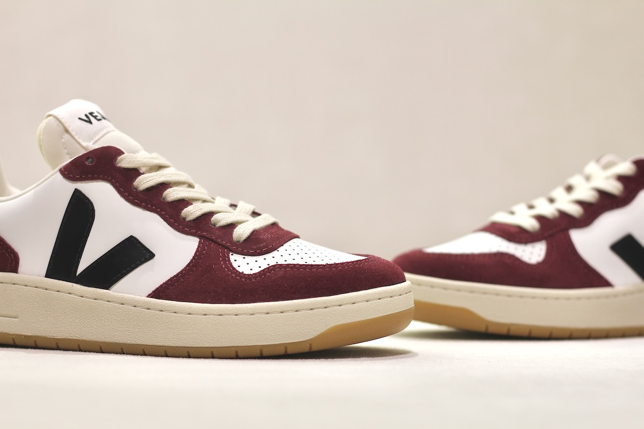 Veja V10 Prime Leather White Black Amarante