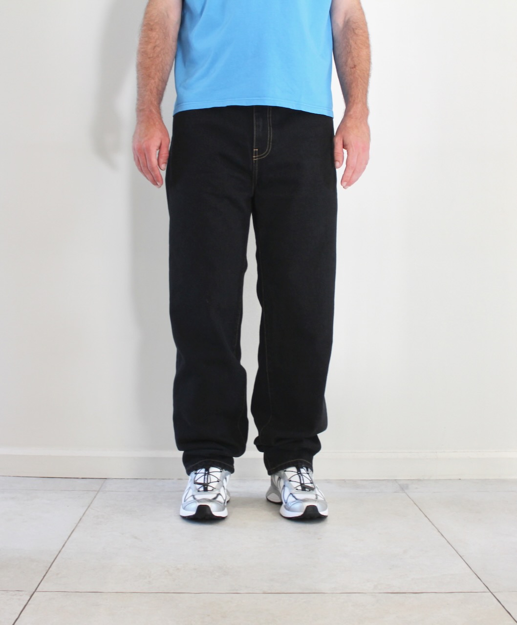 Carhartt Wip Aaron Pant Denim Black Stone Washed