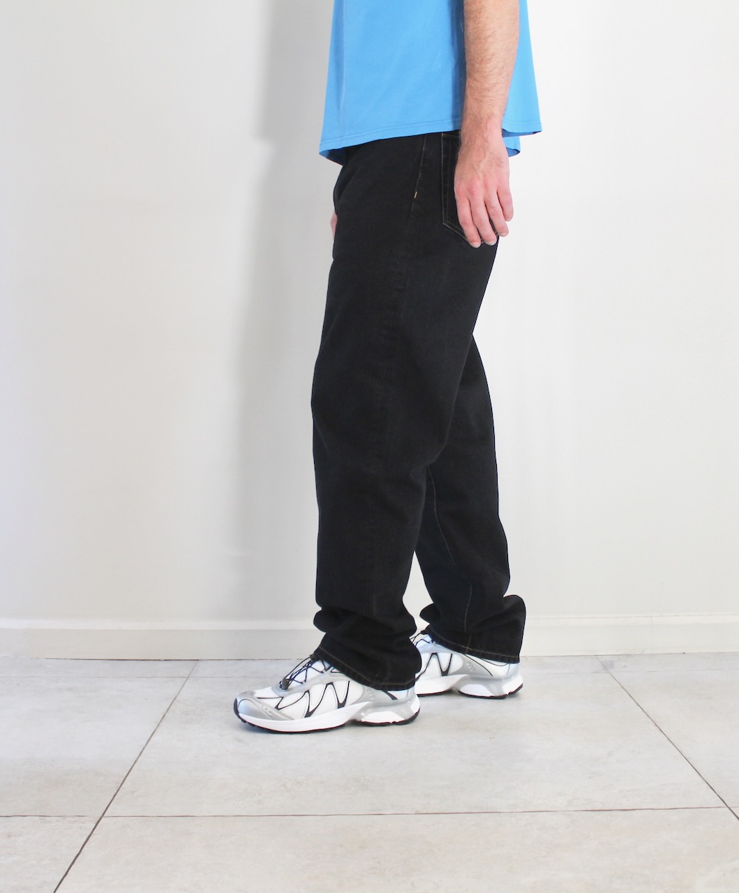 Carhartt Wip Aaron Pant Denim Black Stone Washed