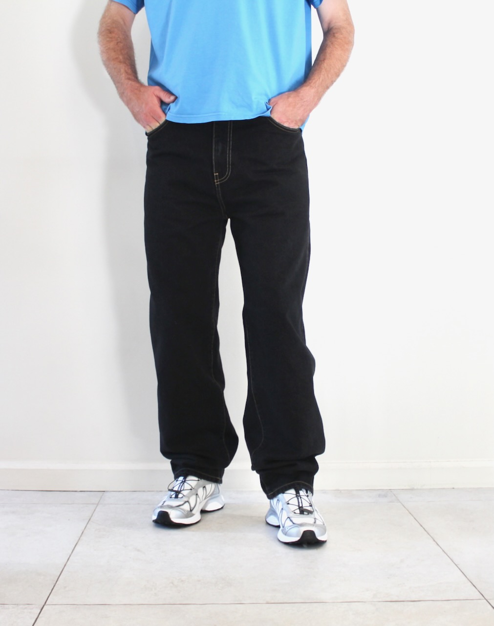 Carhartt Wip Aaron Pant Denim Black Stone Washed