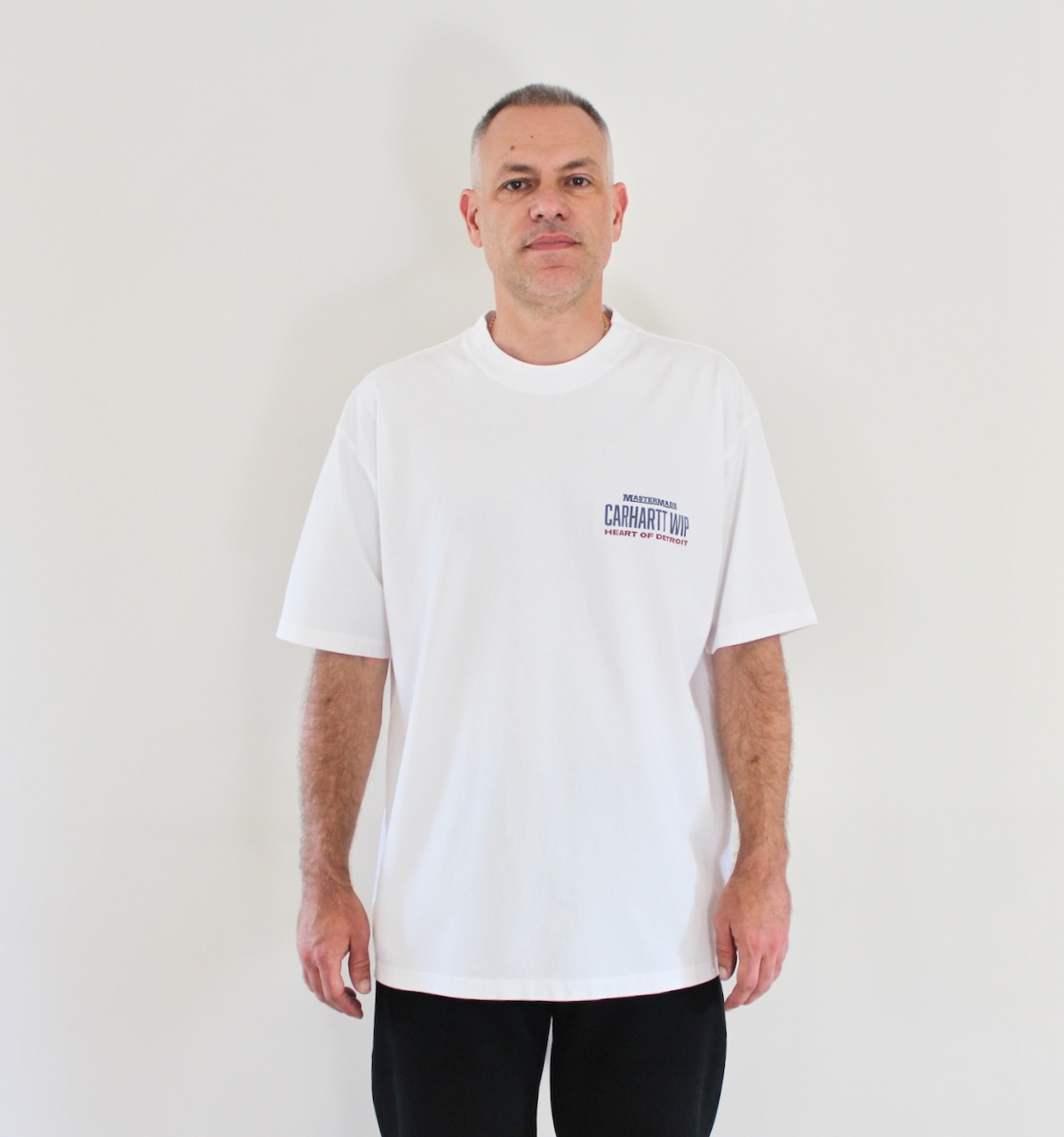 Carhatt Wip Arcan T-shirt White Heavy Stone Wash