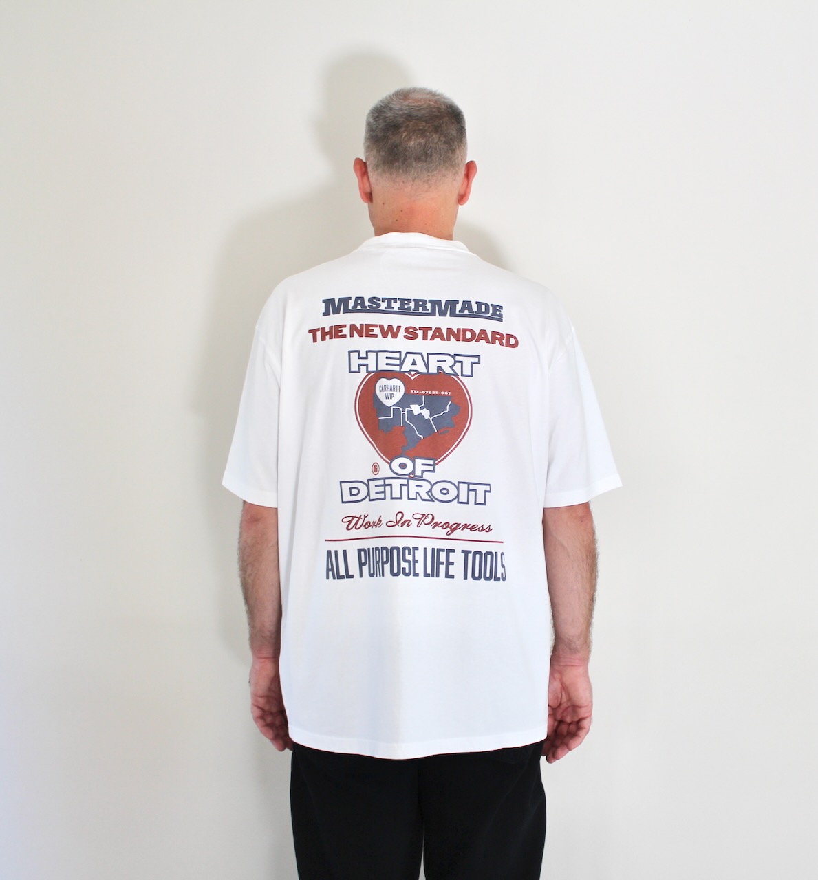 Carhatt Wip Arcan T-shirt White Heavy Stone Wash