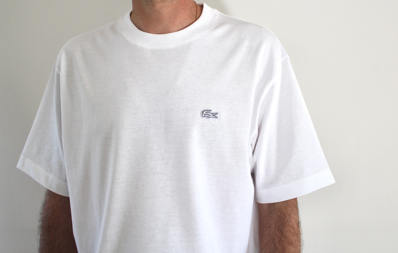 Lacoste Tee Shirt col rond blanc