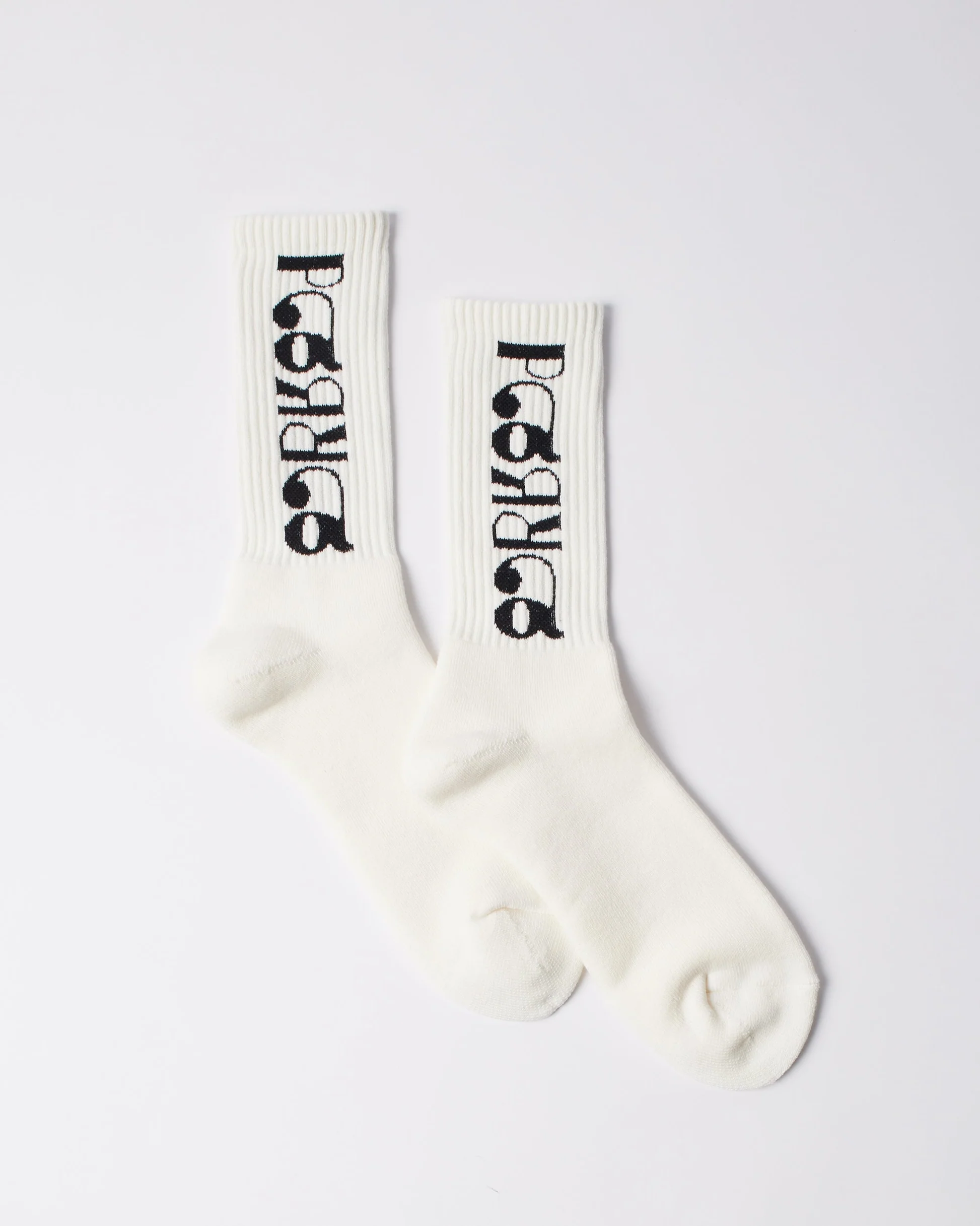 By Parra Tokyo Logo crew socks white
