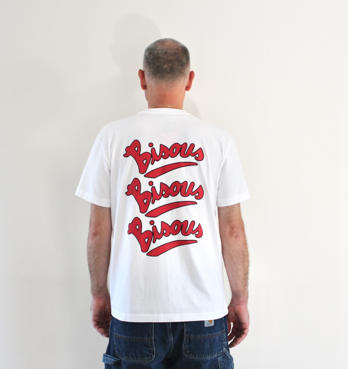 Bisous Gianni Tee White Red