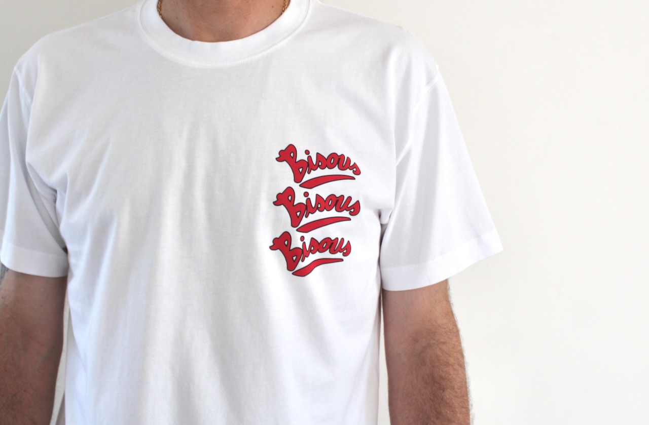 Bisous Gianni Tee White Red