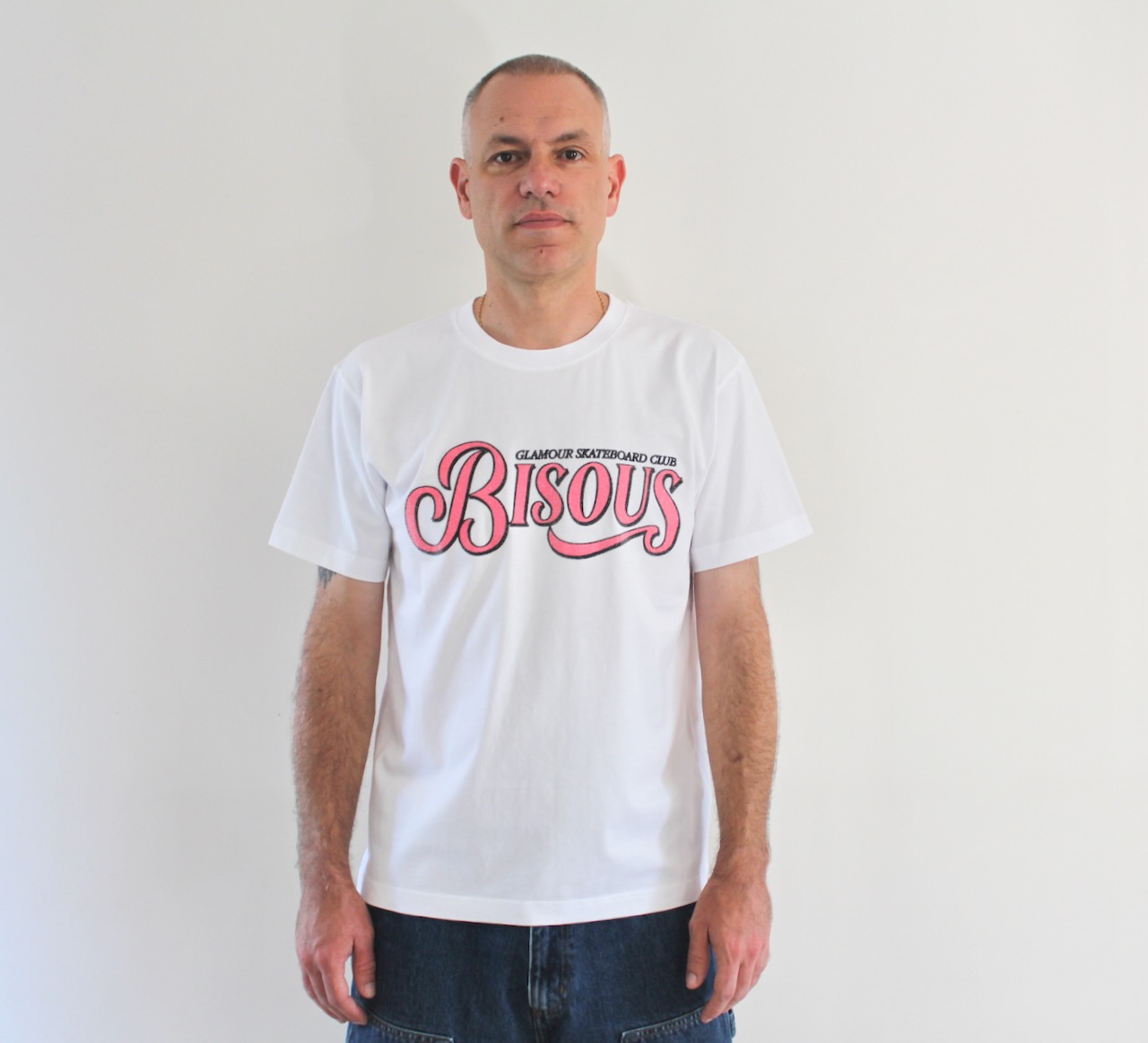 Bisous Tshirt Glamour Caviar White