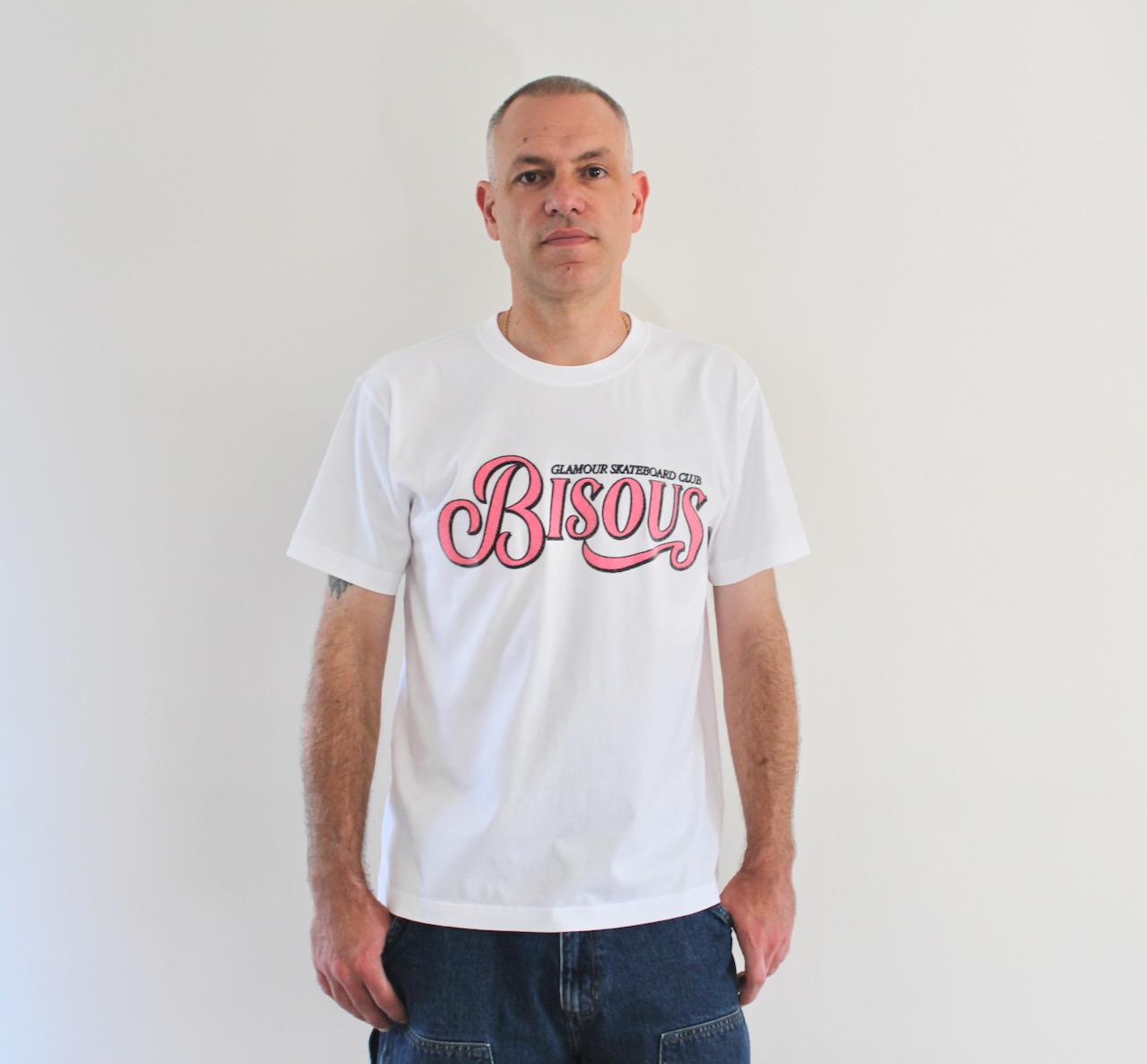 Bisous Tshirt Glamour Caviar White
