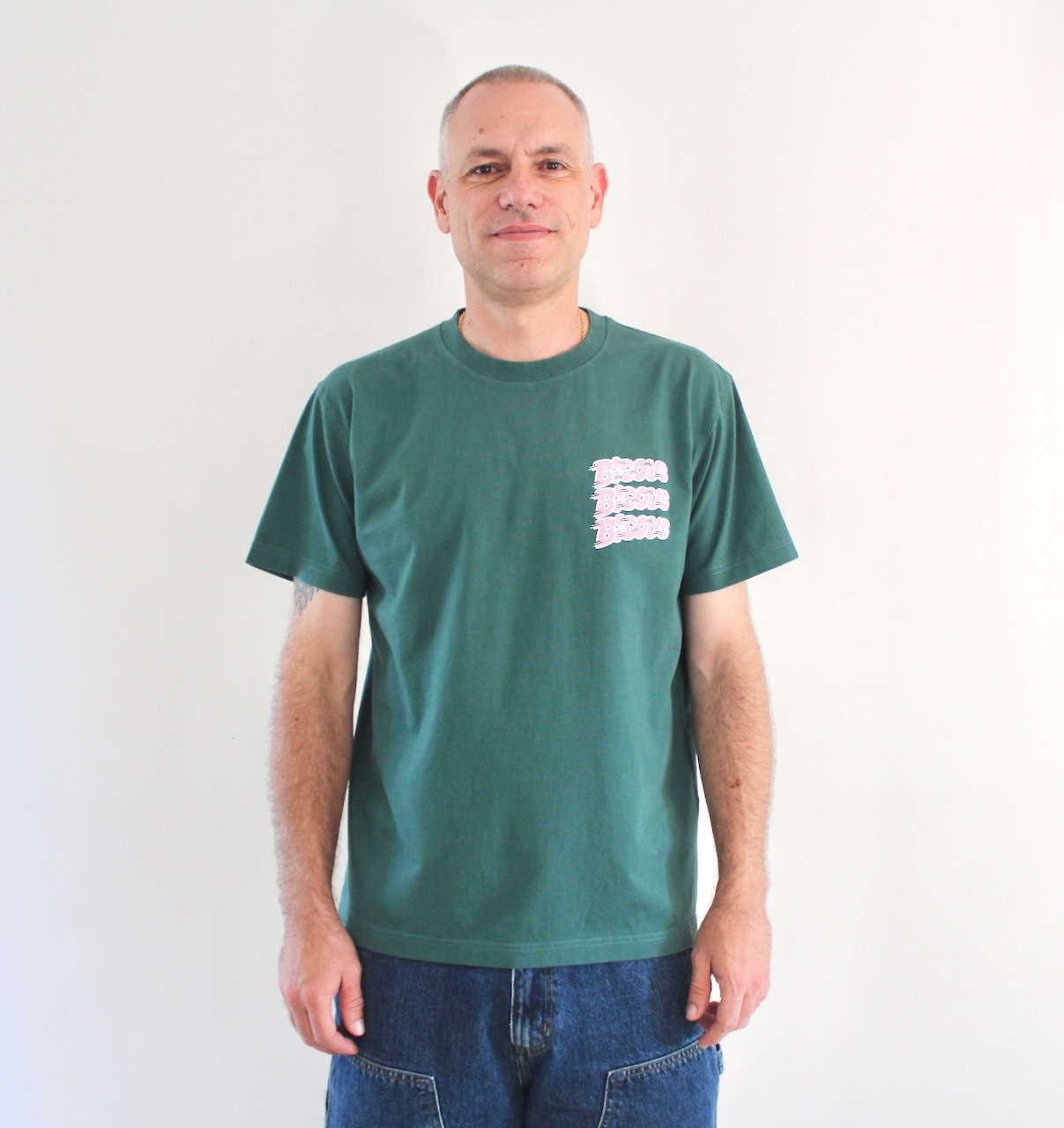 Bisous Tshirt Pablo Forest Green