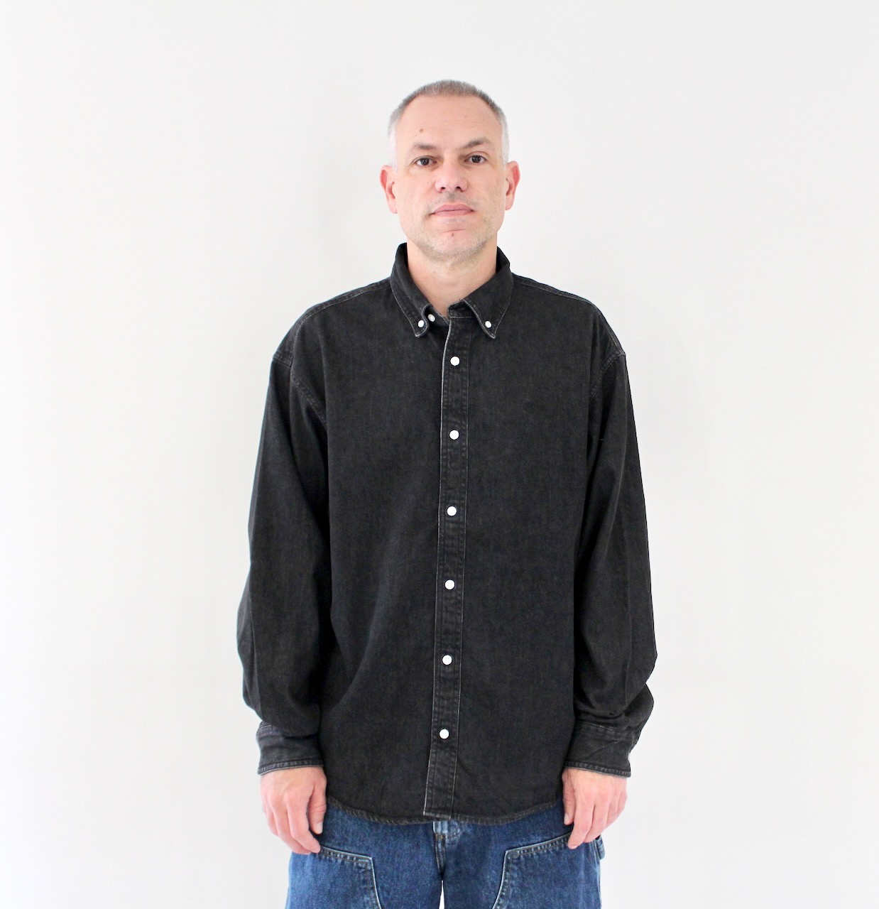 Carhartt Wip Lucas Shirt black stone washed