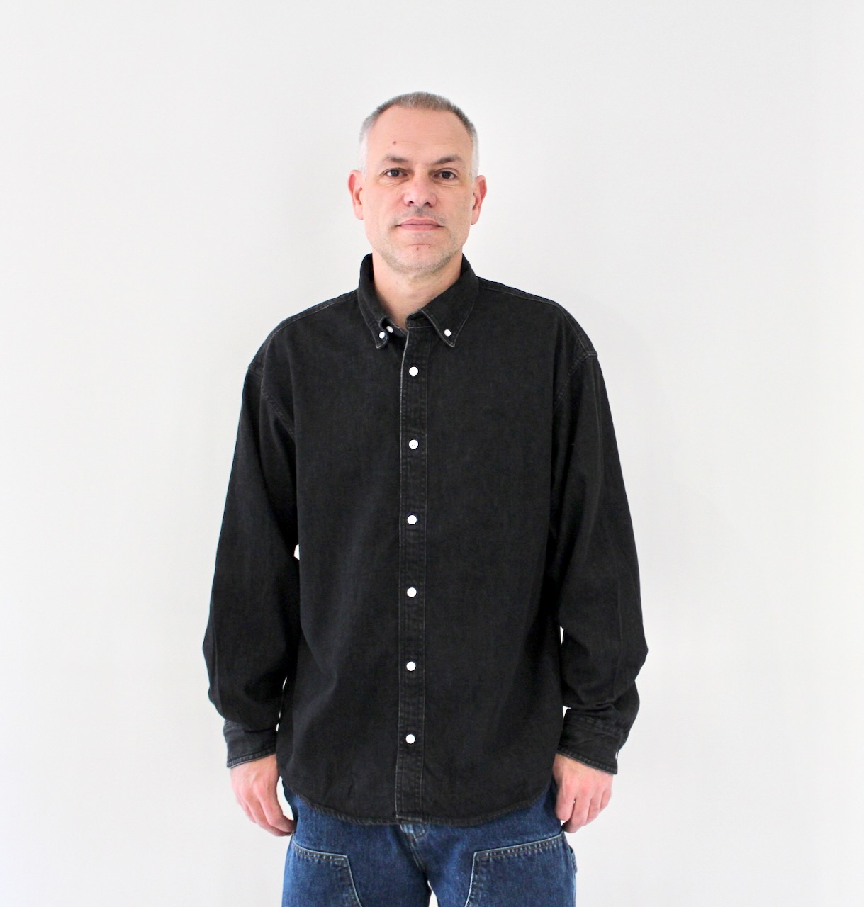 Carhartt Wip Lucas Shirt black stone washed