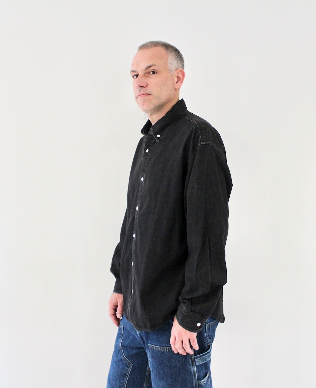 Carhartt Wip Lucas Shirt black stone washed