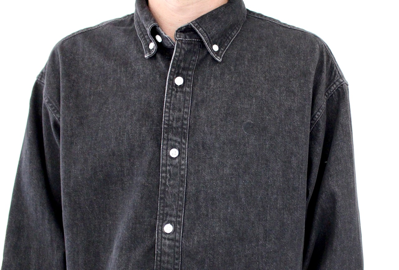 Carhartt Wip Lucas Shirt black stone washed
