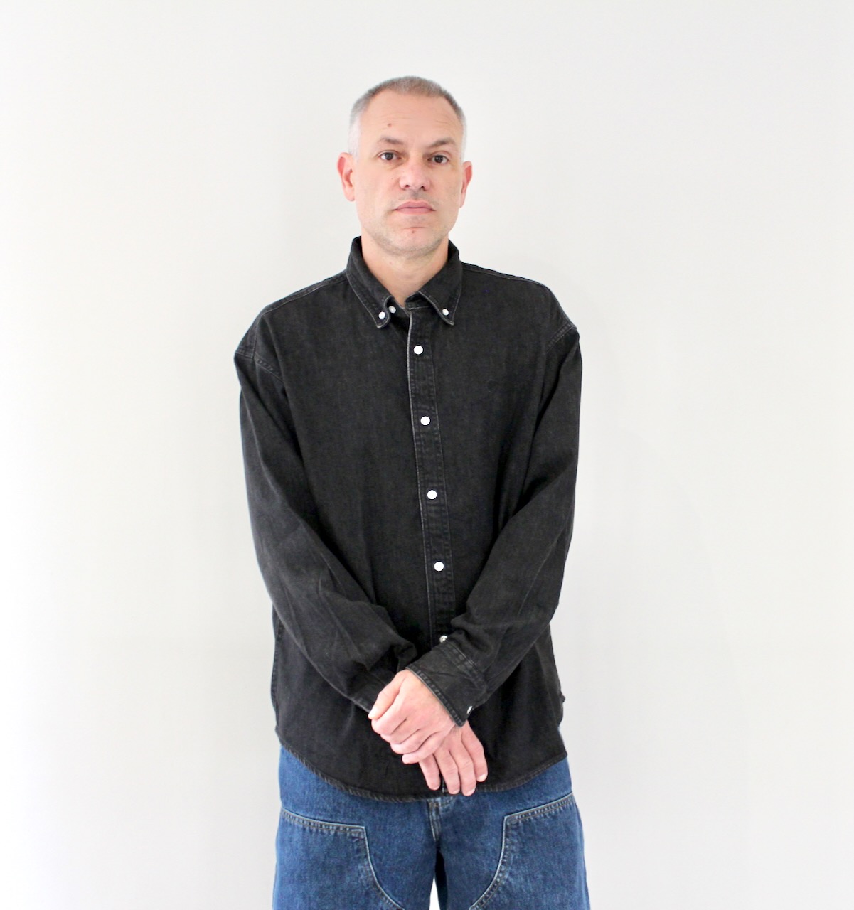 Carhartt Wip Lucas Shirt black stone washed