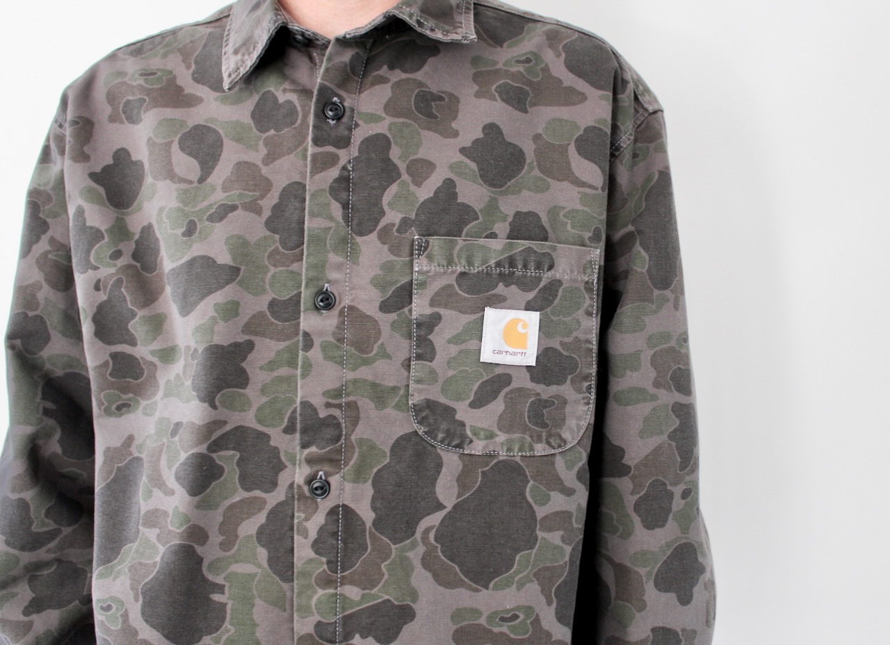 Carhartt Wip Duck Shirt Camo Duck Green Prophyr Garment Dyed