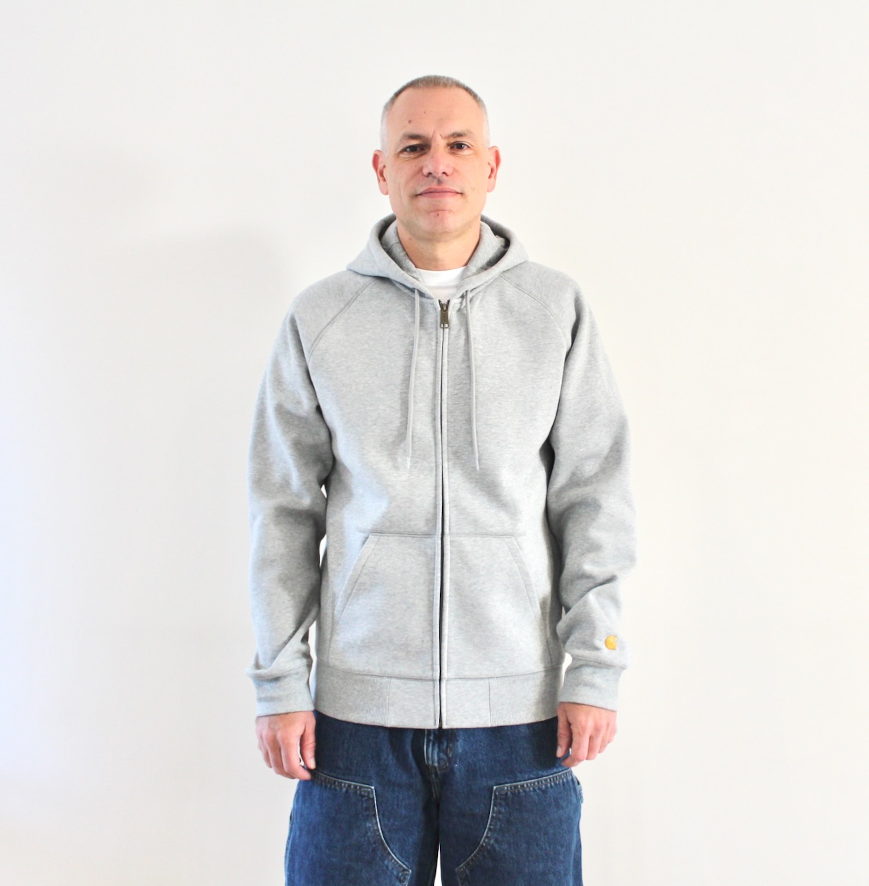 Carhartt Wip Hooded Chase Jacket Grey Gold