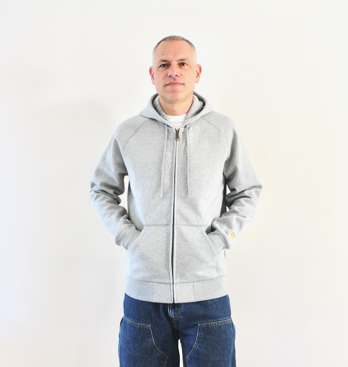 Carhartt Wip Hooded Chase Jacket Grey Gold