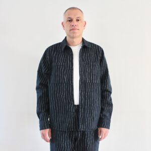 By Parra Meandering Lines Shirt Navy Blue