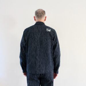 By Parra Meandering Lines Shirt Navy Blue